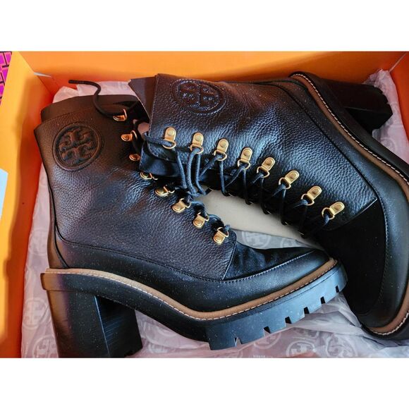 Tory Burch Miller NWT Sole Bootie. These stylish boots feature a blend of leathe - Picture 1 of 8